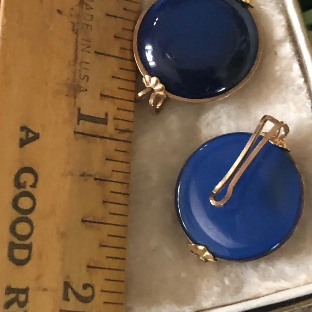 Vintage Cobalt Blue Cufflinks